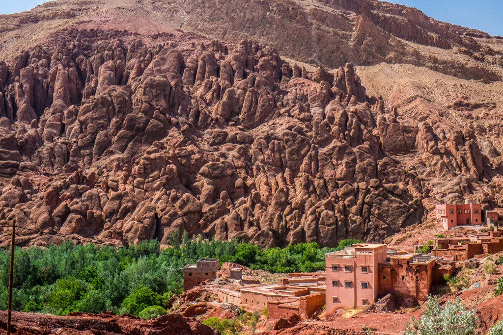 Traditional kasbah in the valleys of southeast Morocco