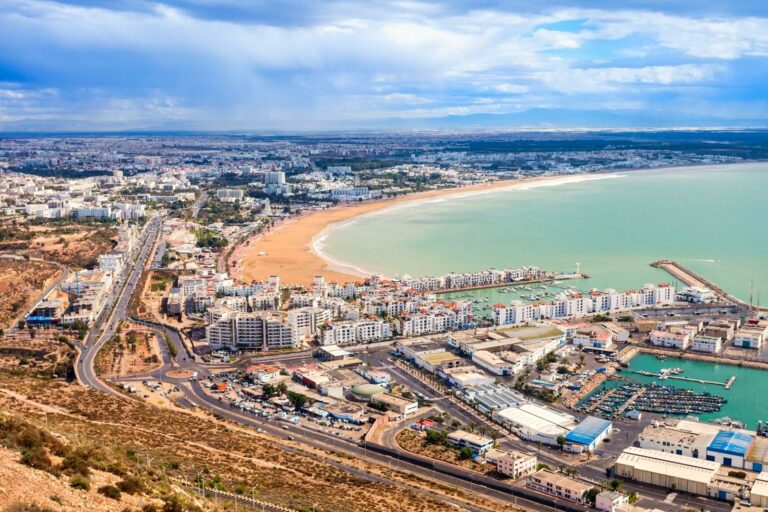 Agadir beach and bay, Morocco