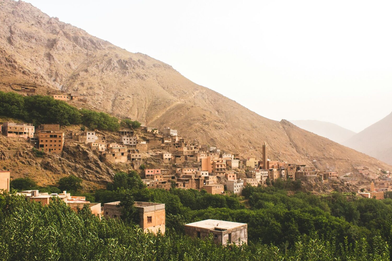 Berber village on a High Atlas hillside