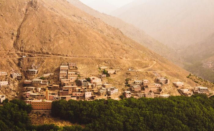 Earthen Berber village in the High Atlas