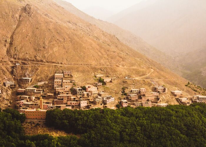 Earthen Berber village in the High Atlas