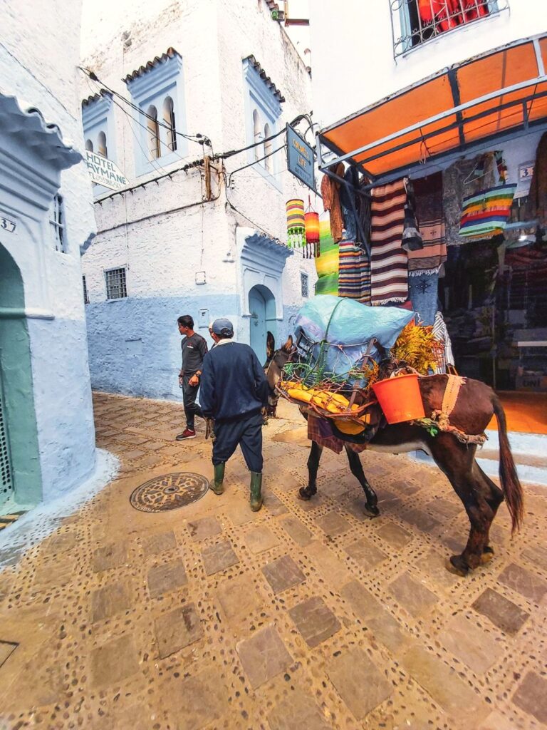 Blue streets of Chefchaouen, the blue city of Morocco