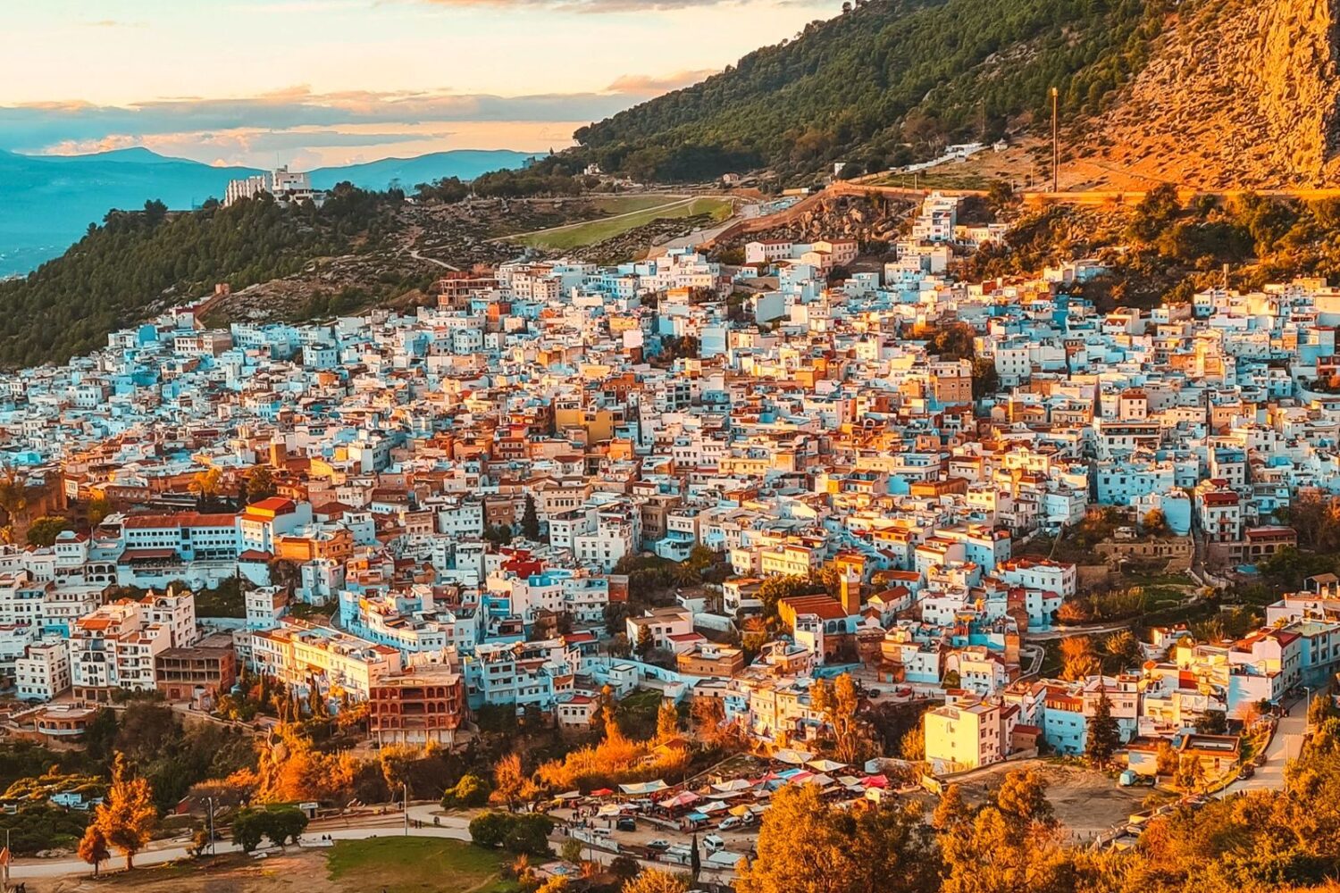 Blue streets of Chefchaouen, the blue city of Morocco