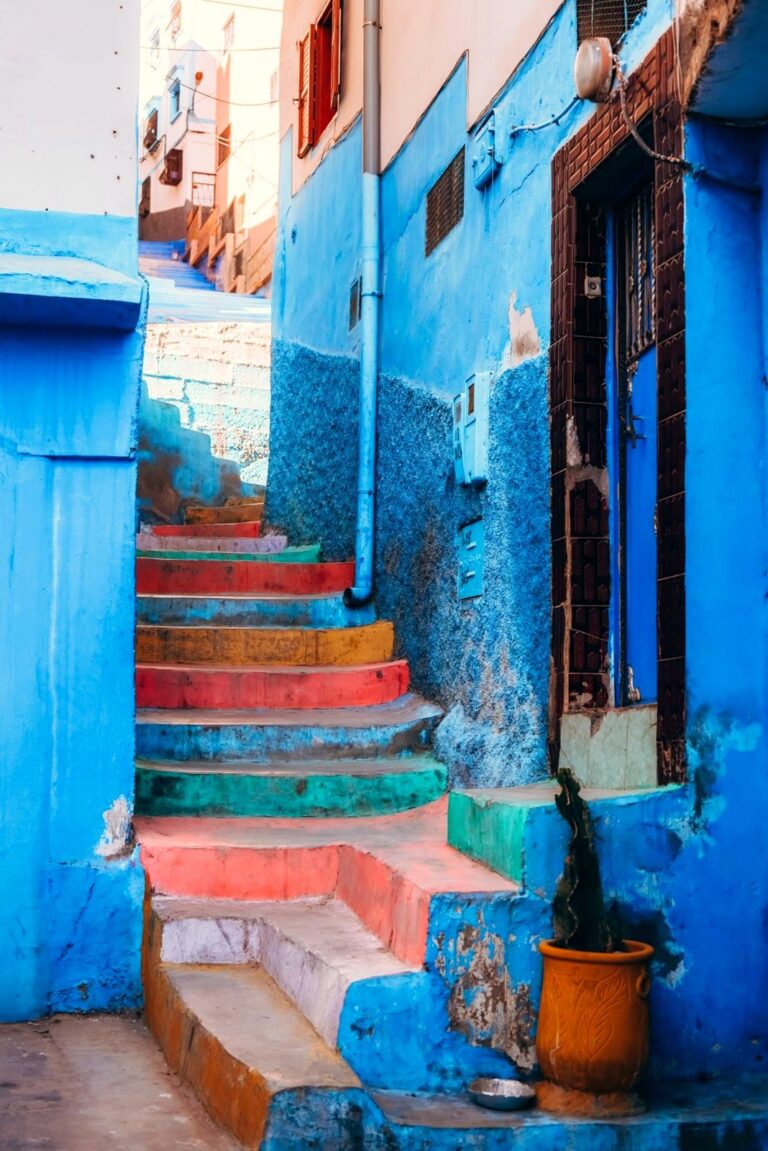 Blue streets of Chefchaouen, the blue city of Morocco
