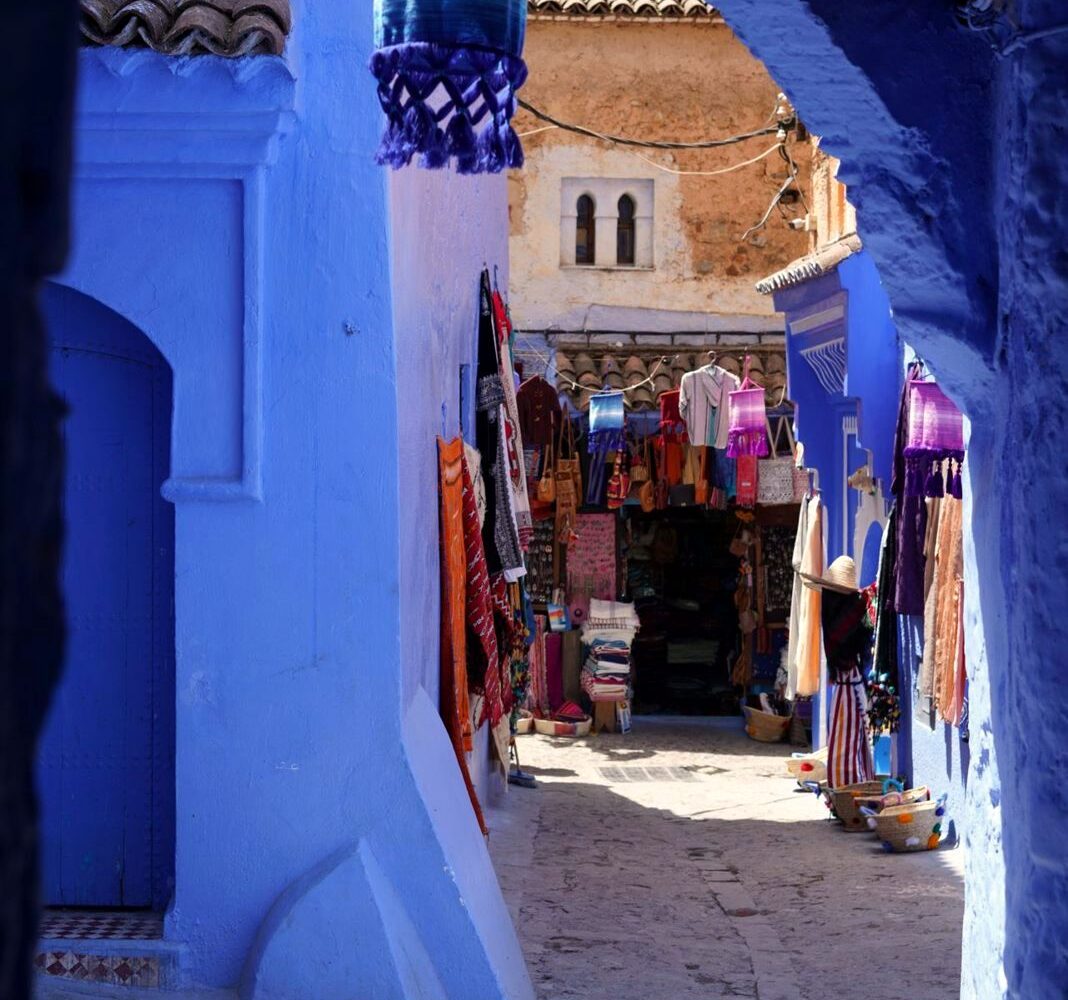 Blue streets of Chefchaouen, the blue city of Morocco