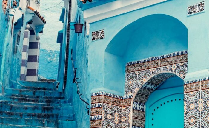 Blue streets of Chefchaouen, the blue city of Morocco