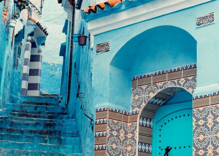 Blue streets of Chefchaouen, the blue city of Morocco