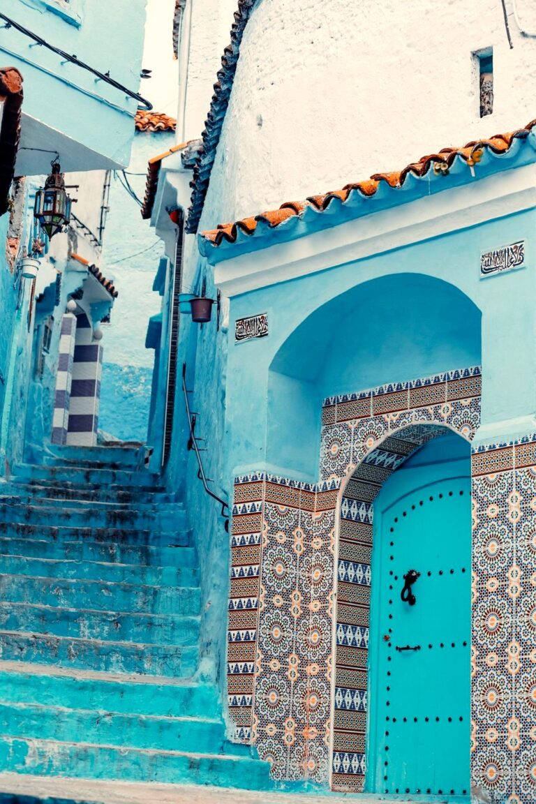 Blue streets of Chefchaouen, the blue city of Morocco