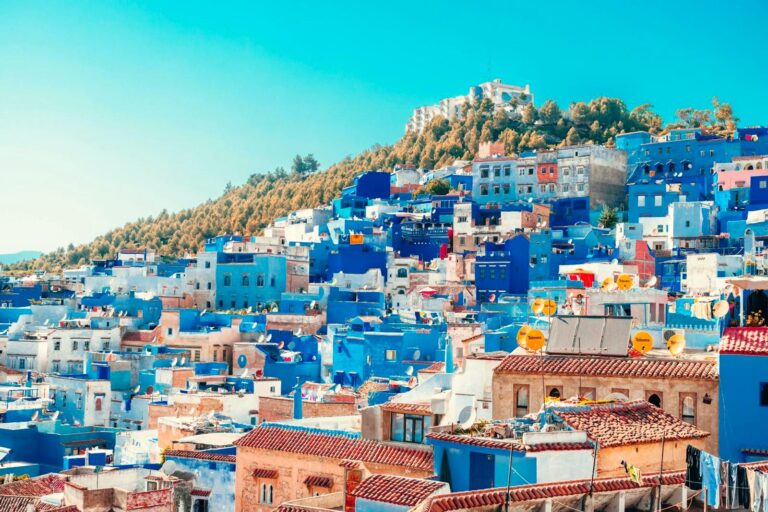Blue streets of Chefchaouen, the blue city of Morocco