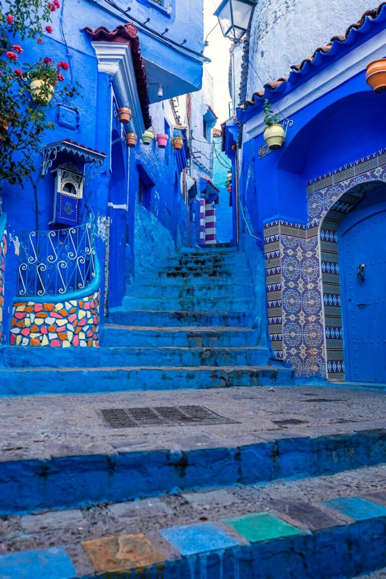 Blue streets of Chefchaouen, the blue city of Morocco