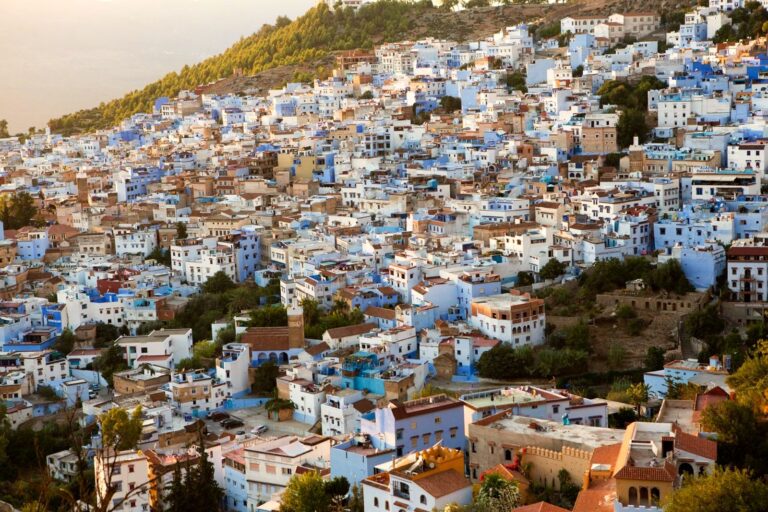 Blue streets of Chefchaouen, the blue city of Morocco
