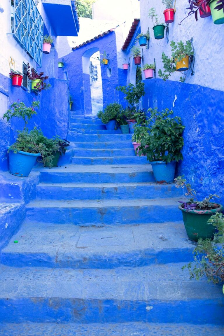 Blue streets of Chefchaouen, the blue city of Morocco