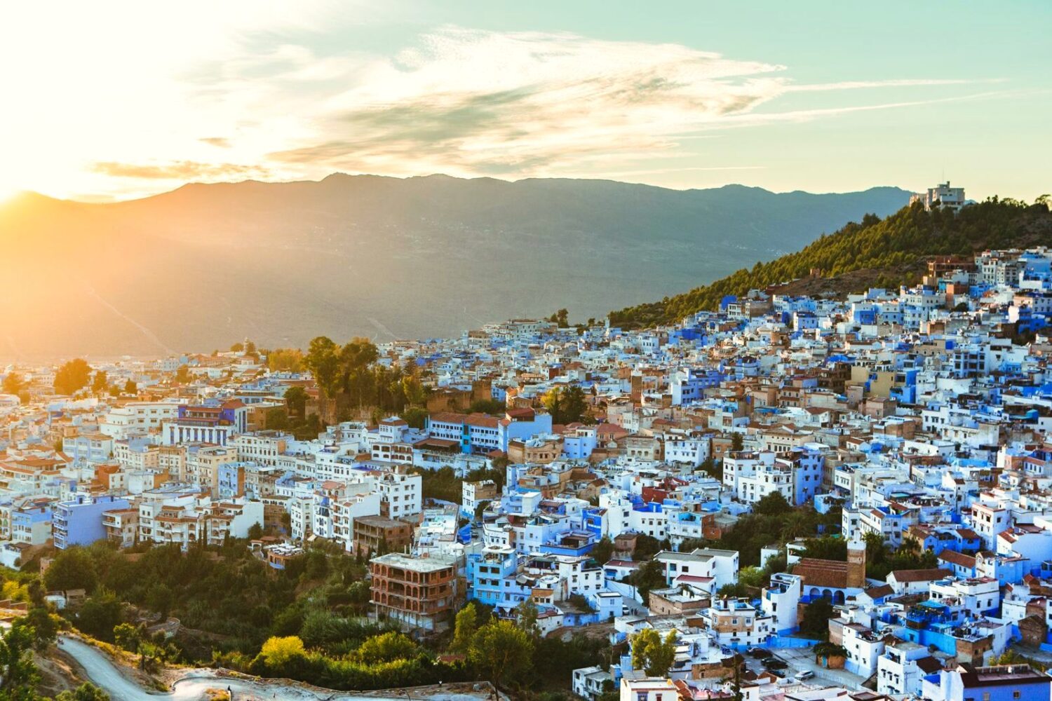 Blue streets of Chefchaouen, the blue city of Morocco