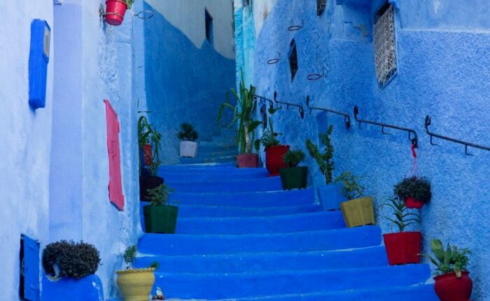 Blue streets of Chefchaouen, the blue city of Morocco
