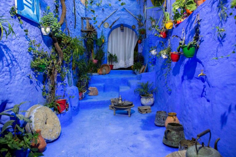 Blue streets of Chefchaouen, the blue city of Morocco