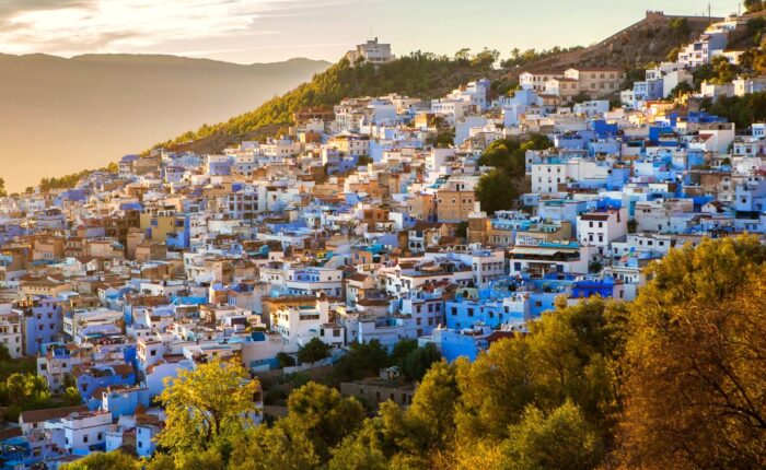 Blue streets of Chefchaouen, the blue city of Morocco