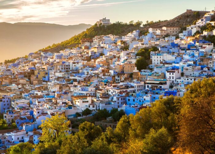 Blue streets of Chefchaouen, the blue city of Morocco