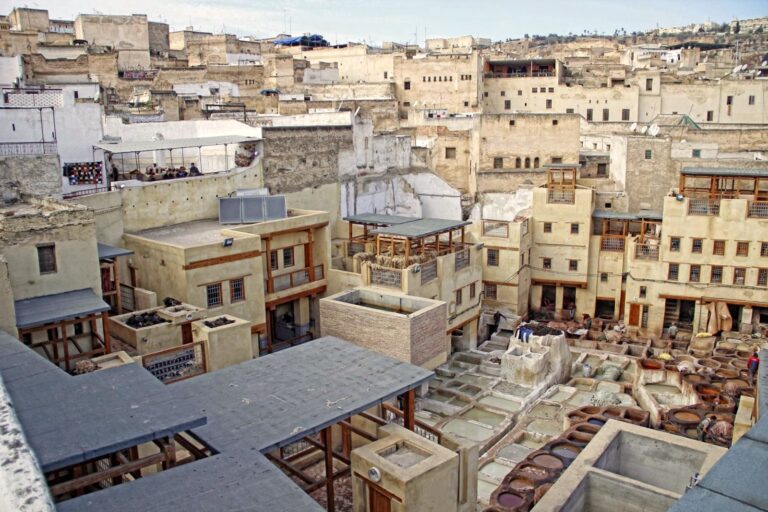 Chouara tannery in the Fes medina, Morocco