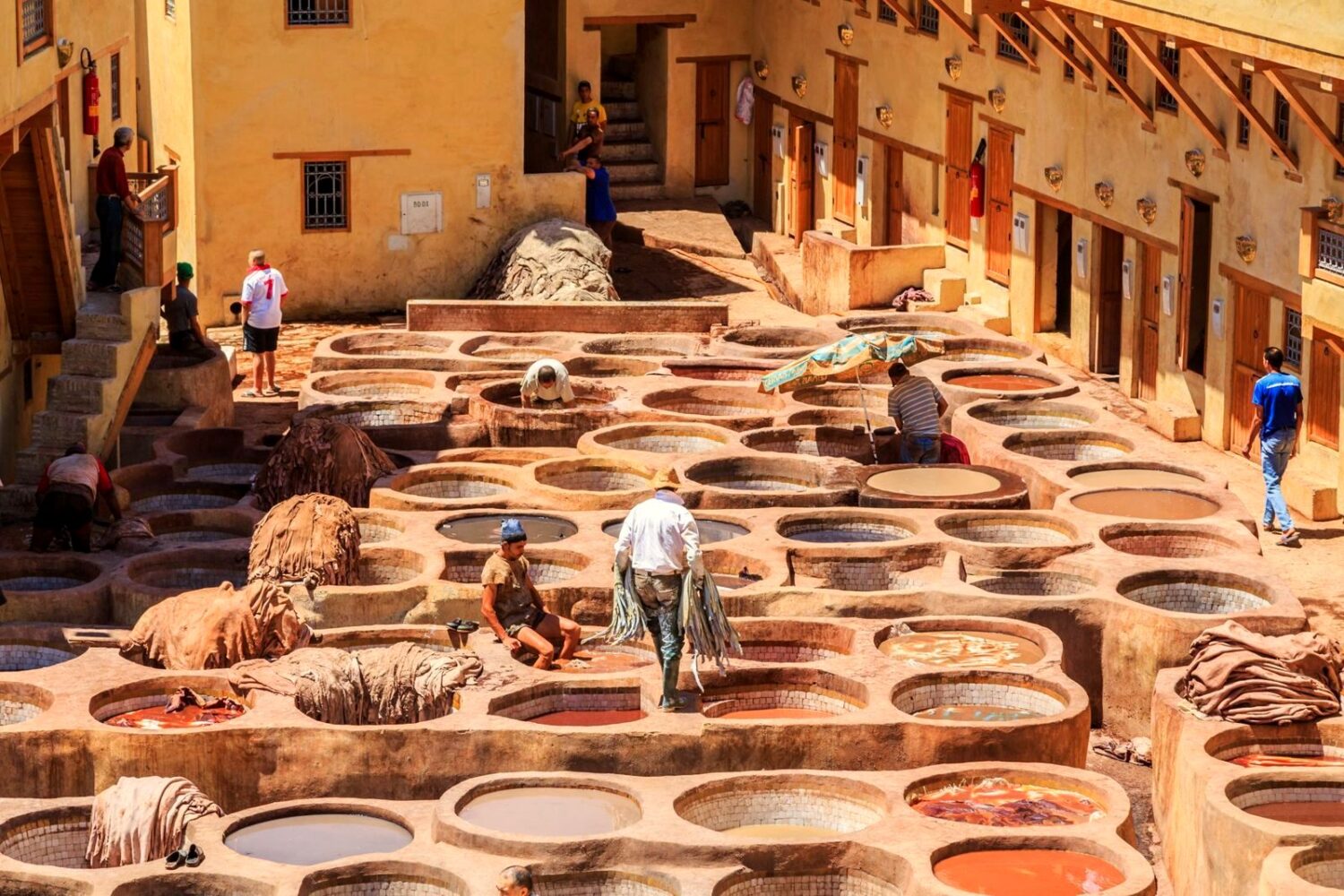 Chouara tannery in the Fes medina, Morocco