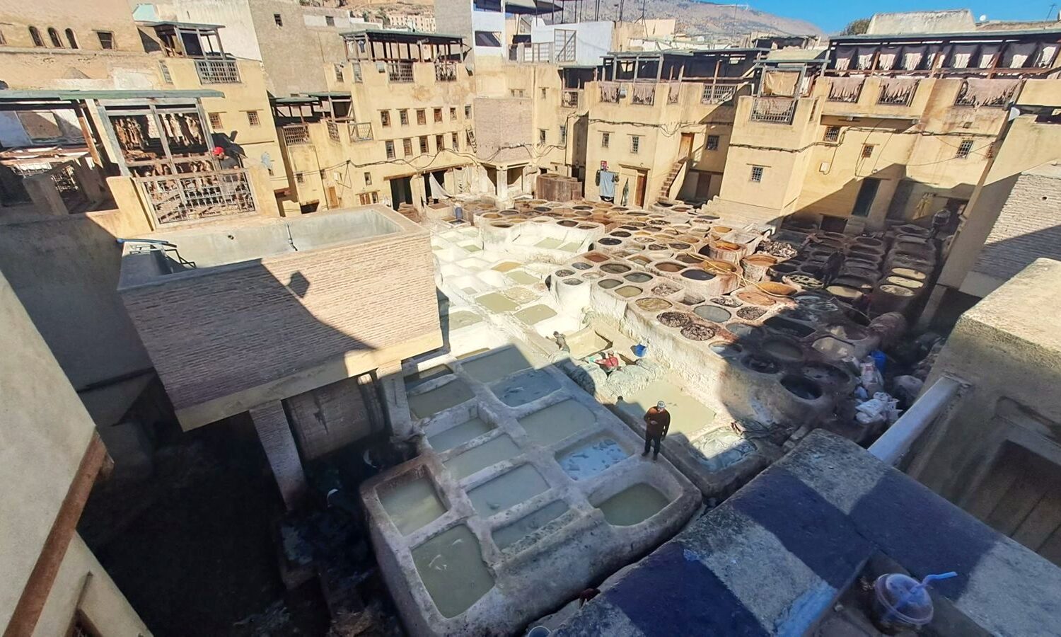 Chouara tannery in the Fes medina, Morocco