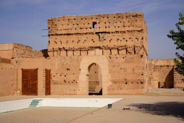 El Badi Palace ruins and courtyard pools, Marrakech