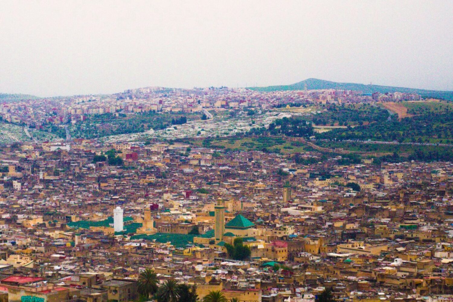 Panorama of the Fes el-Bali medina, Fes, Morocco