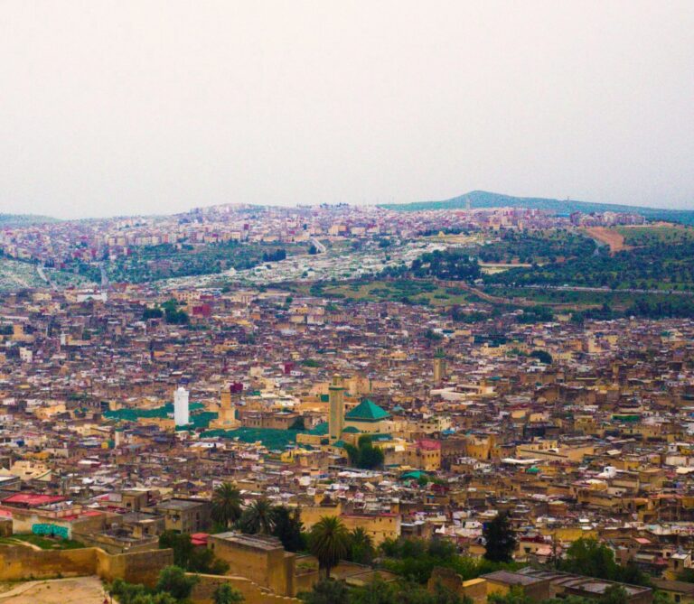 Panorama of the Fes el-Bali medina, Fes, Morocco