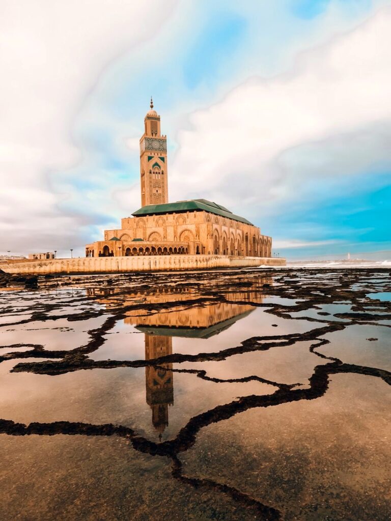 Hassan II Mosque on the Atlantic coast, Casablanca, Morocco