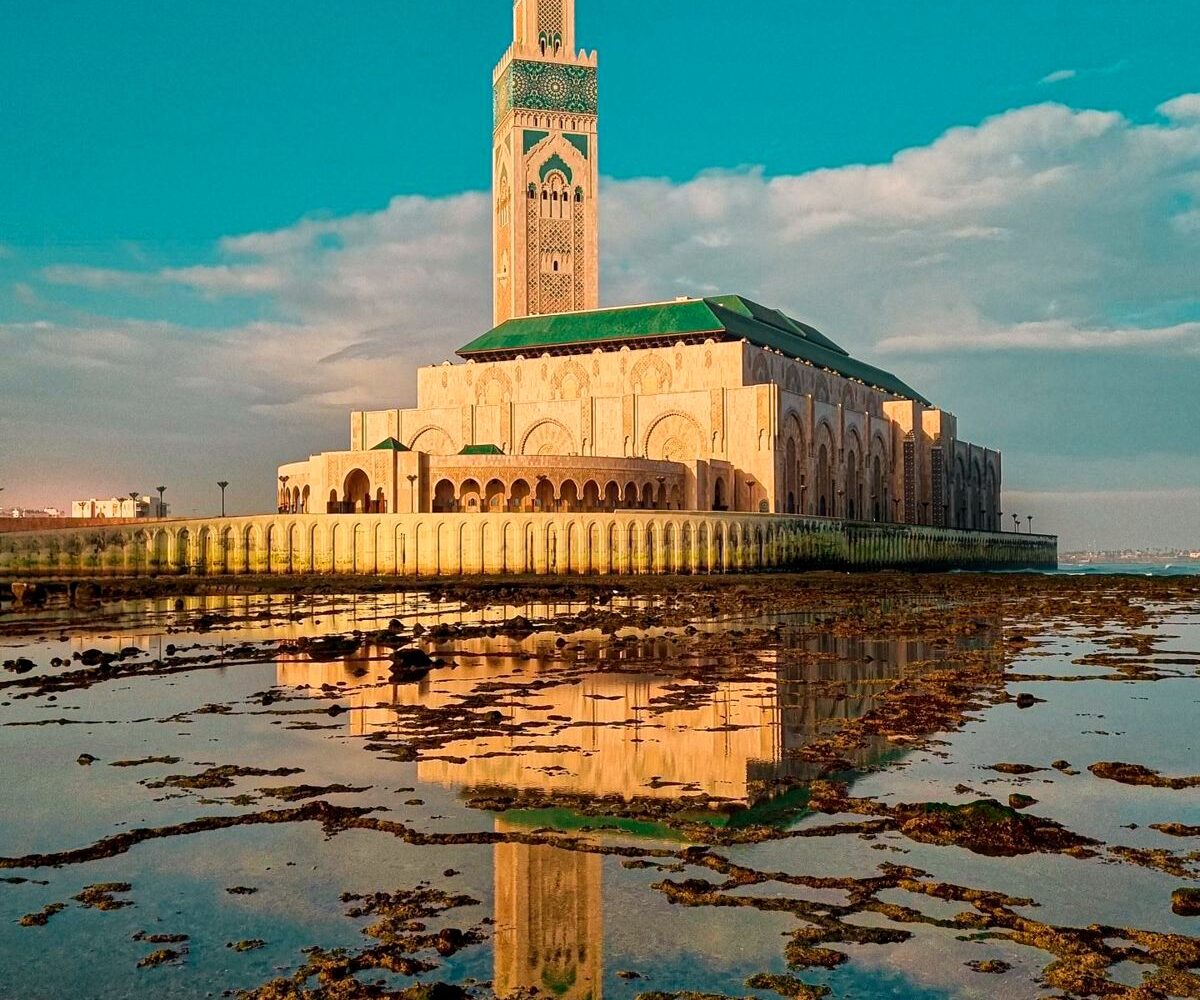 Hassan II Mosque on the Atlantic coast, Casablanca, Morocco