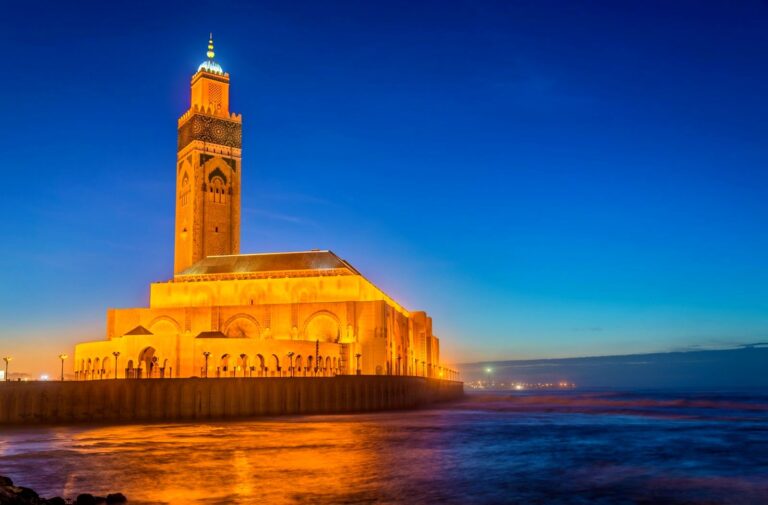Hassan II Mosque on the Atlantic coast, Casablanca, Morocco