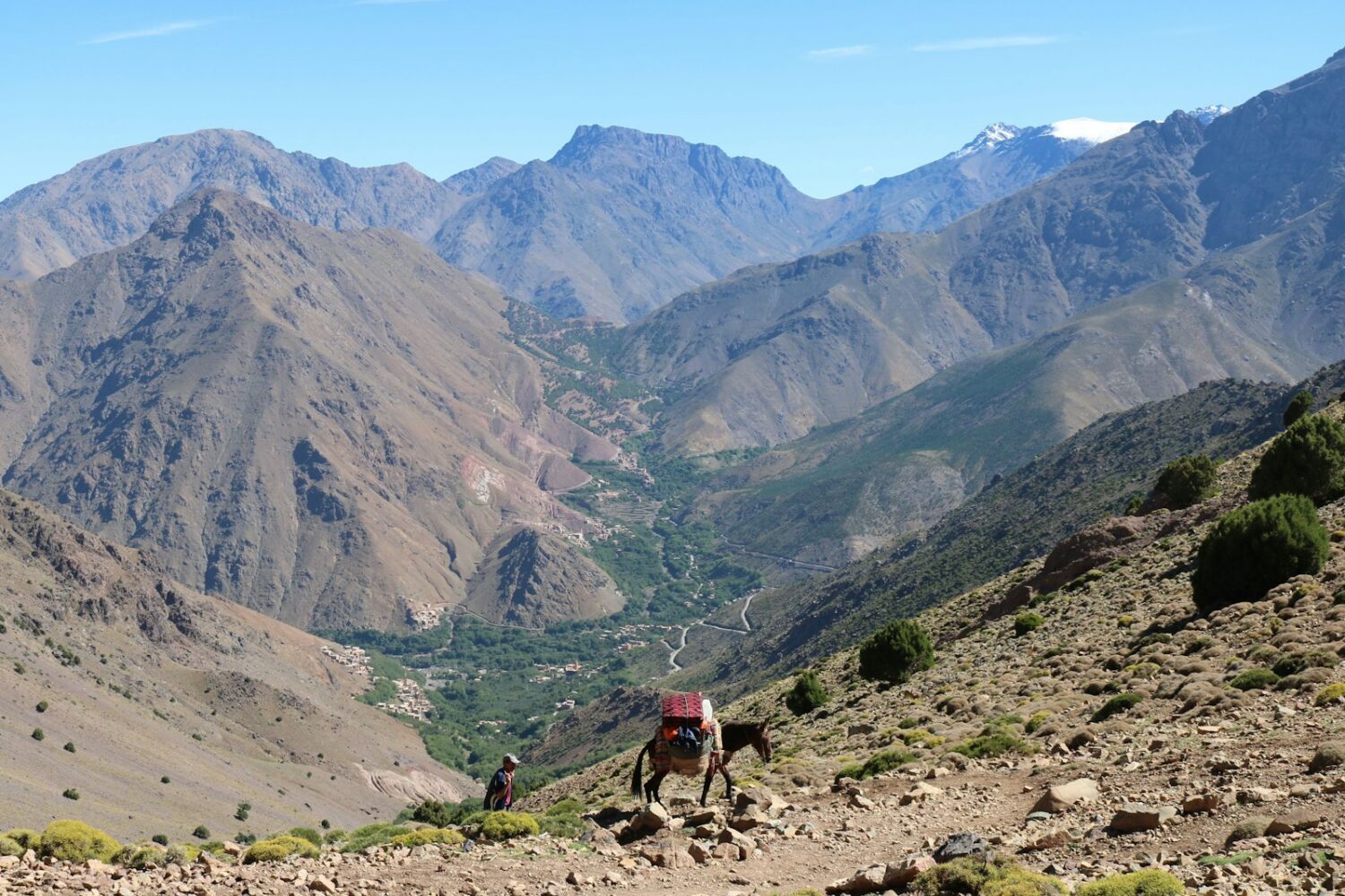 Mountain trail in the High Atlas near Imlil