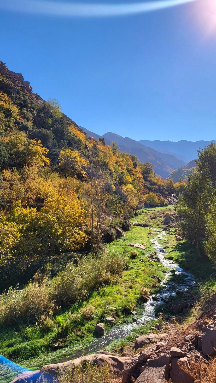 Green valley in the High Atlas Mountains, Morocco