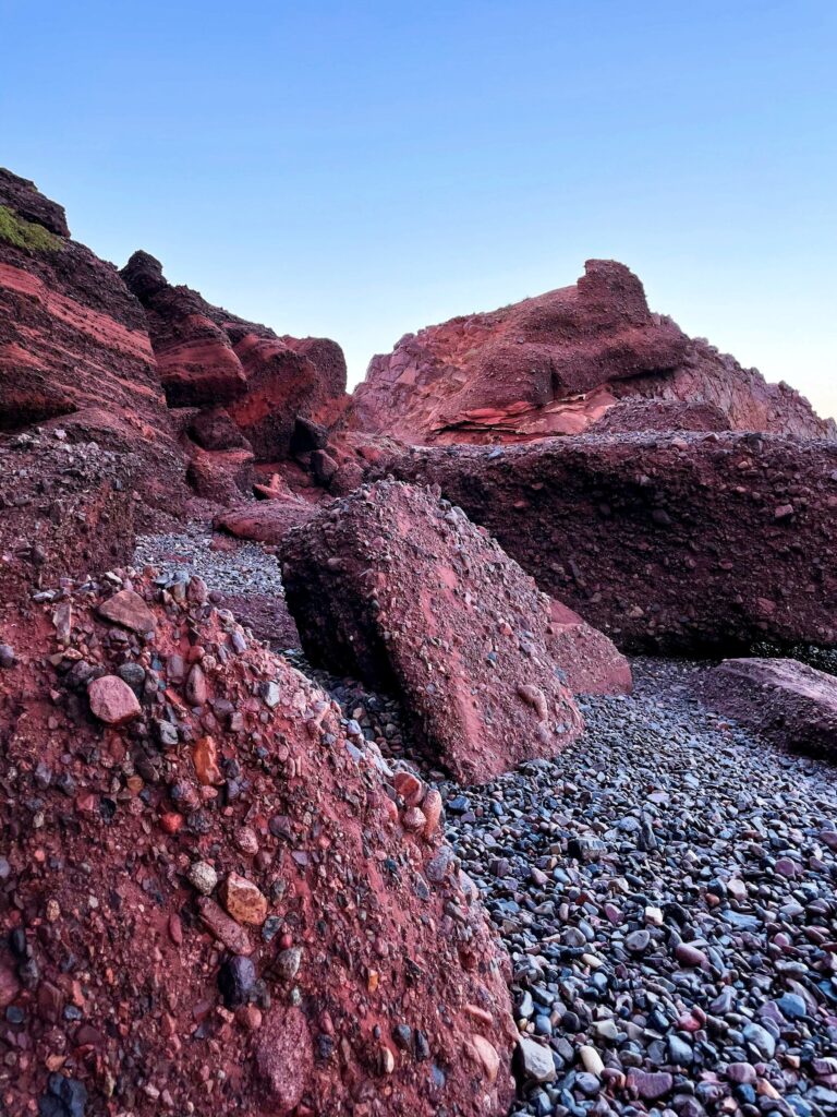 Red rocks on Legzira beach, Morocco