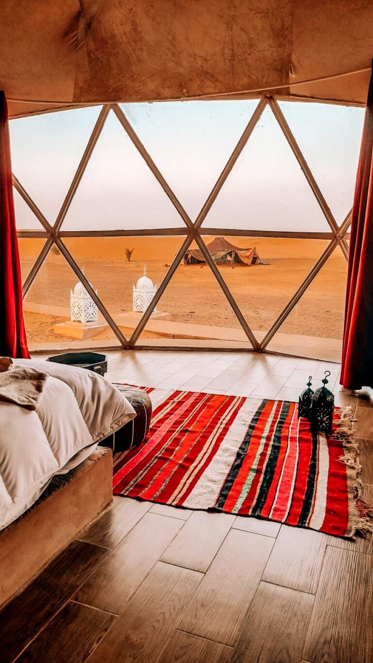 Berber desert camp in the Sahara near Merzouga, Morocco