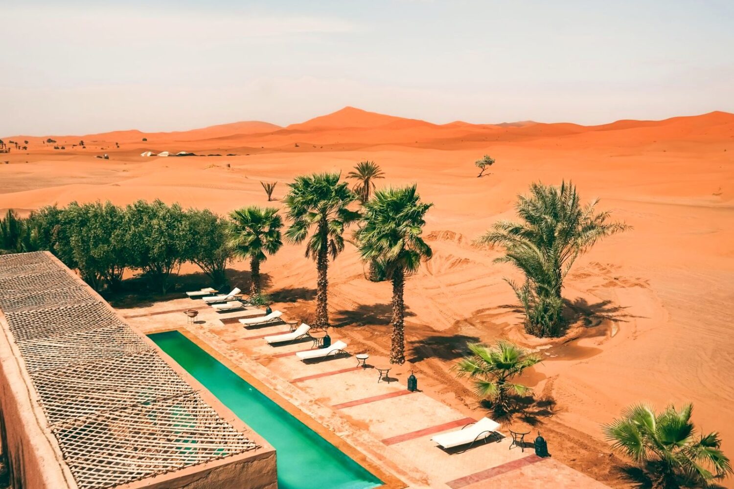 Luxury desert camp in the Sahara near Merzouga, Morocco