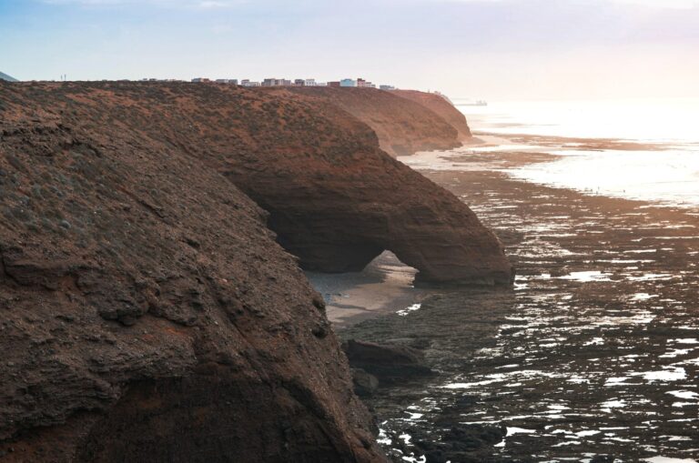 Atlantic cliffs near Mirleft, Morocco