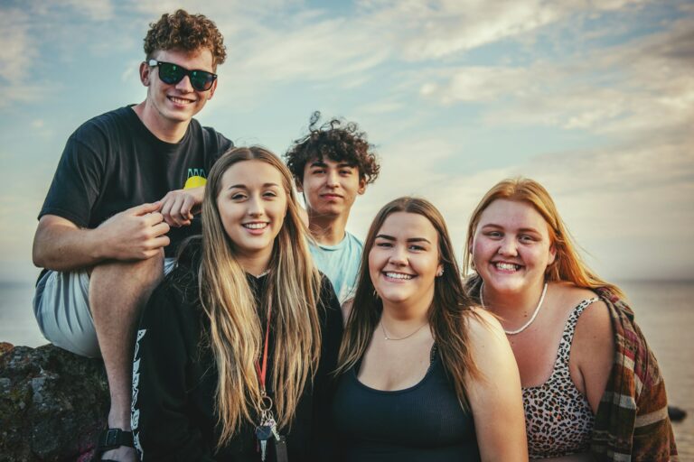 Group of young friends travelling together